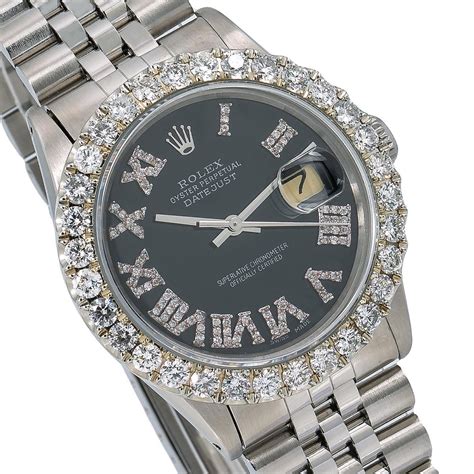 rolex woth diamonds|Rolex 36mm datejust with diamonds.